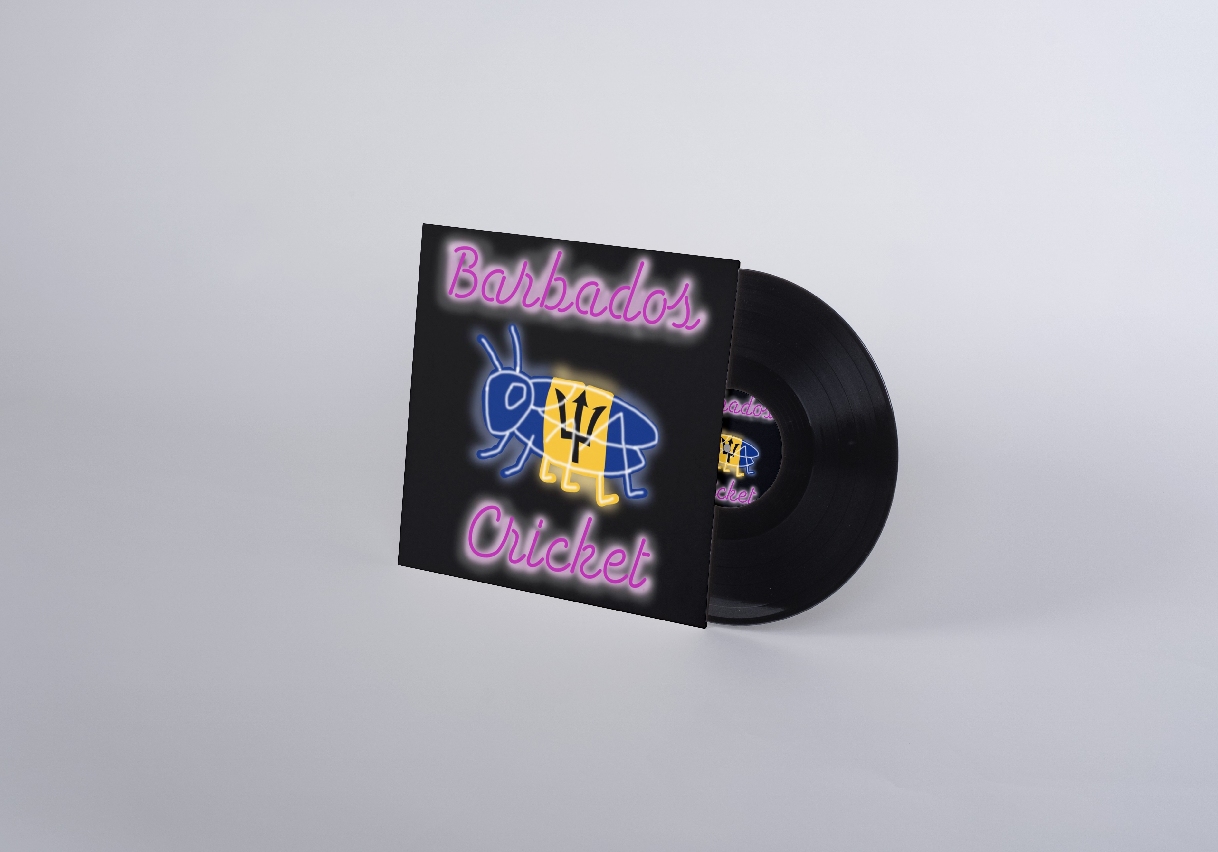 Barbados Cricket vinyl record with logo